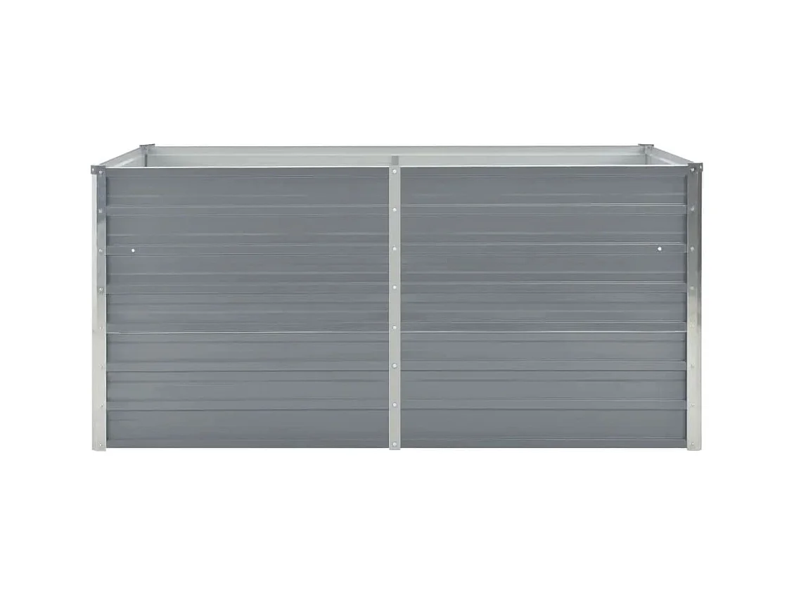 Jardinière 160 x 80 x 77 cm Gris Acier galvanisé