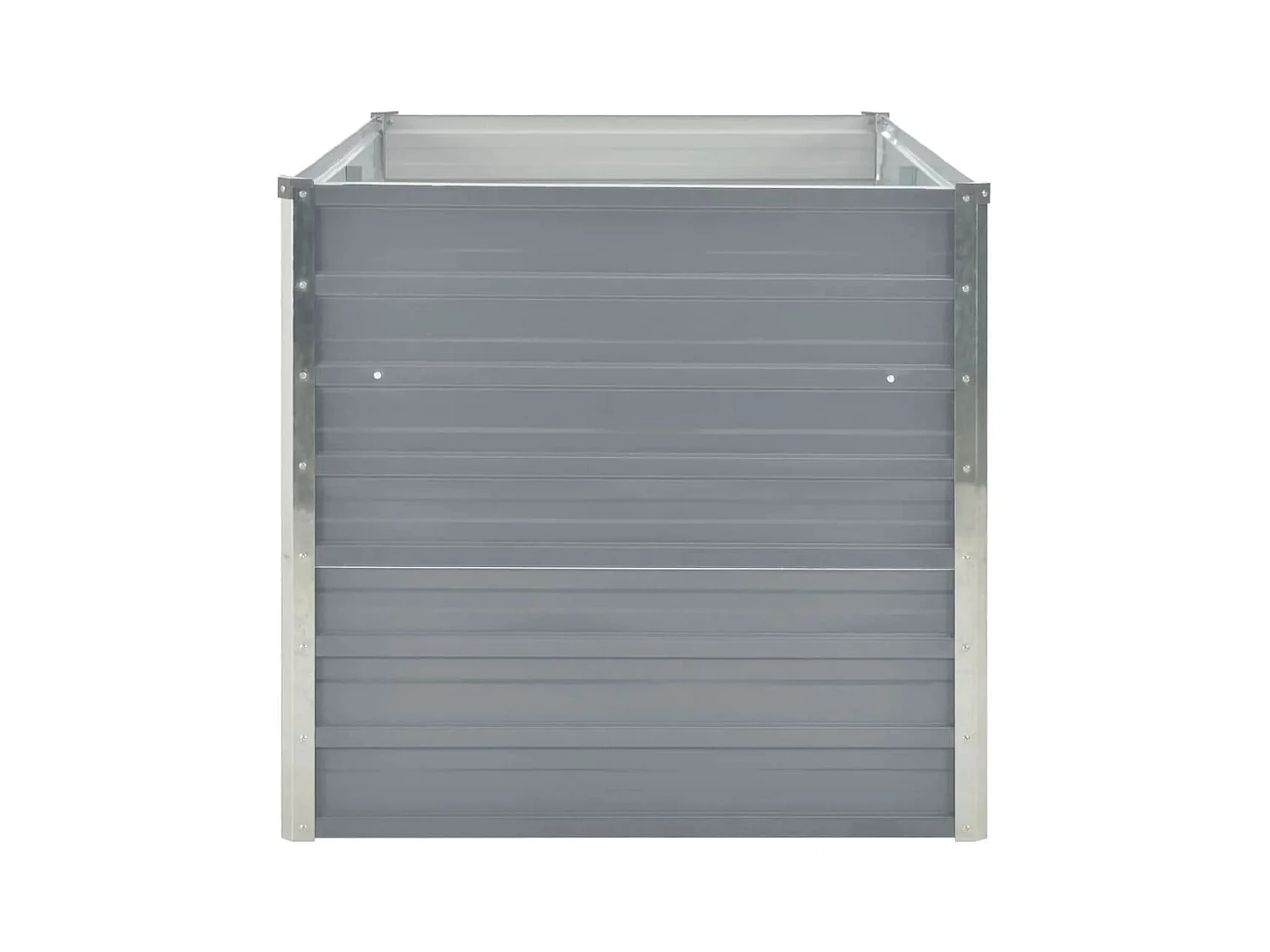 Jardinière 160 x 80 x 77 cm Gris Acier galvanisé