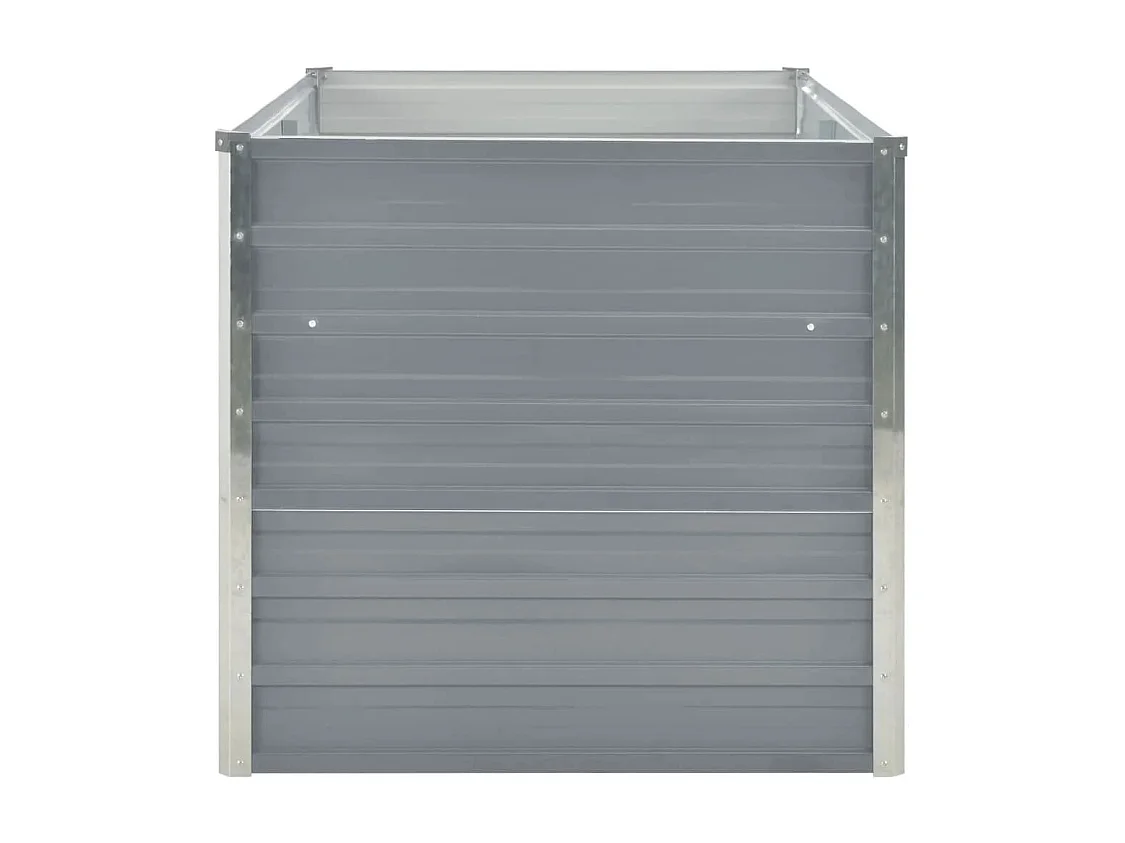 Jardinière 160 x 80 x 77 cm Gris Acier galvanisé