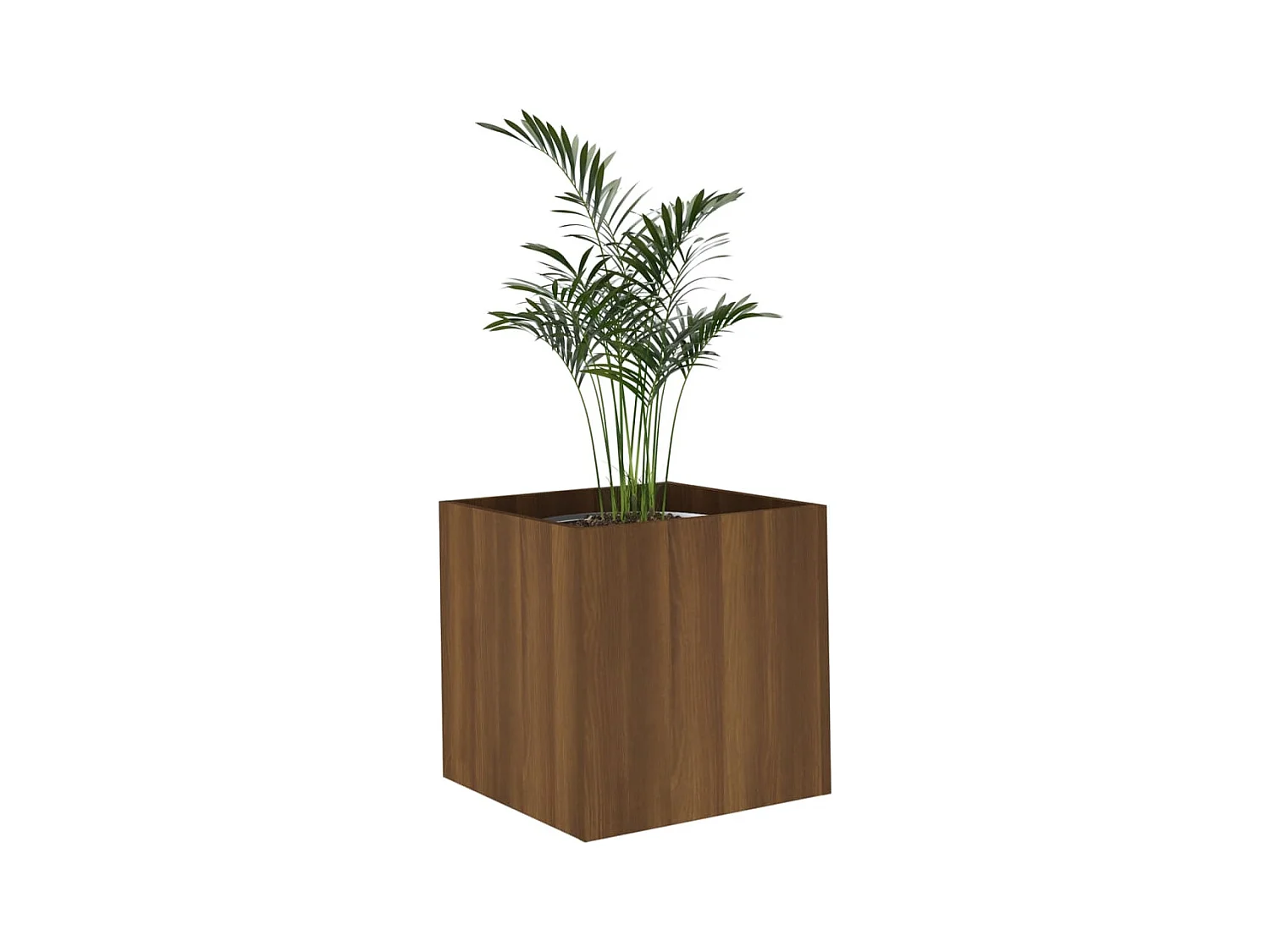 Jardinière Chêne marron 40x40x40 cm Bois d'ingénierie