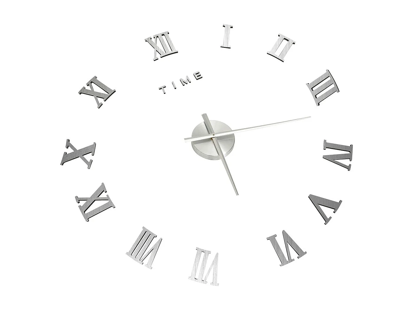 3D Wandklok Modern Design Zilver 100 cm XXL