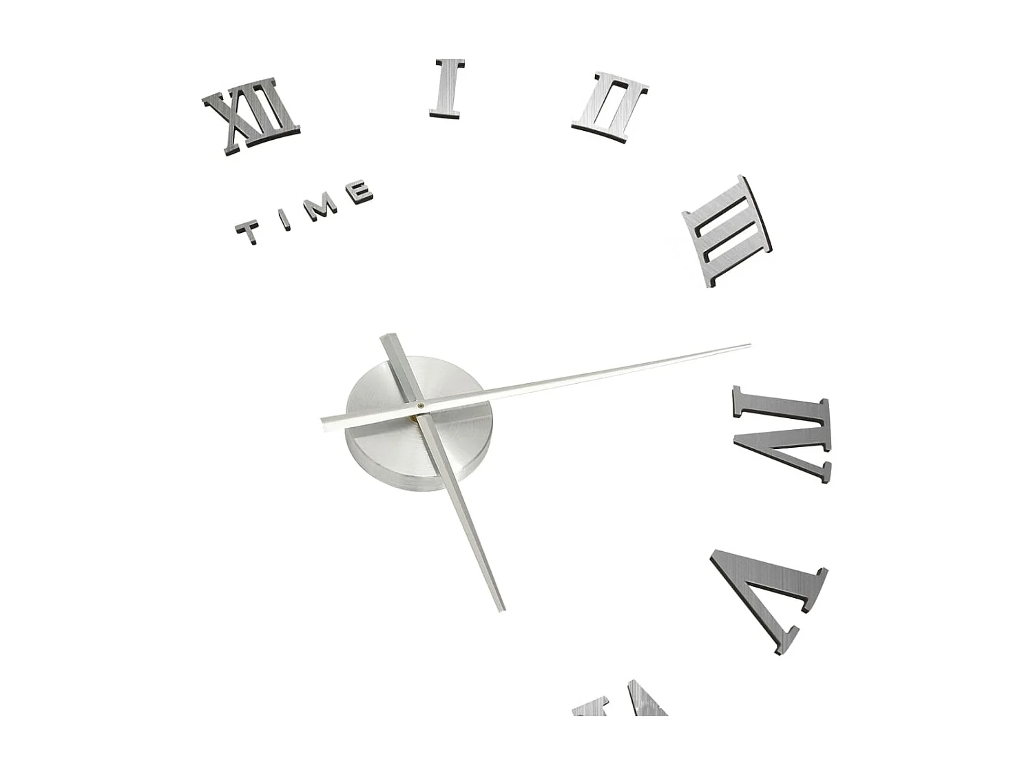 3D Wandklok Modern Design Zilver 100 cm XXL