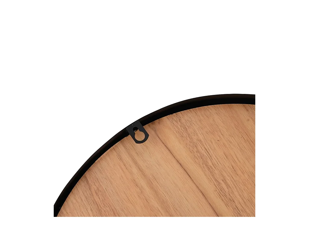 Bruine wandklok Ø39 cm ijzer en bewerkt hout