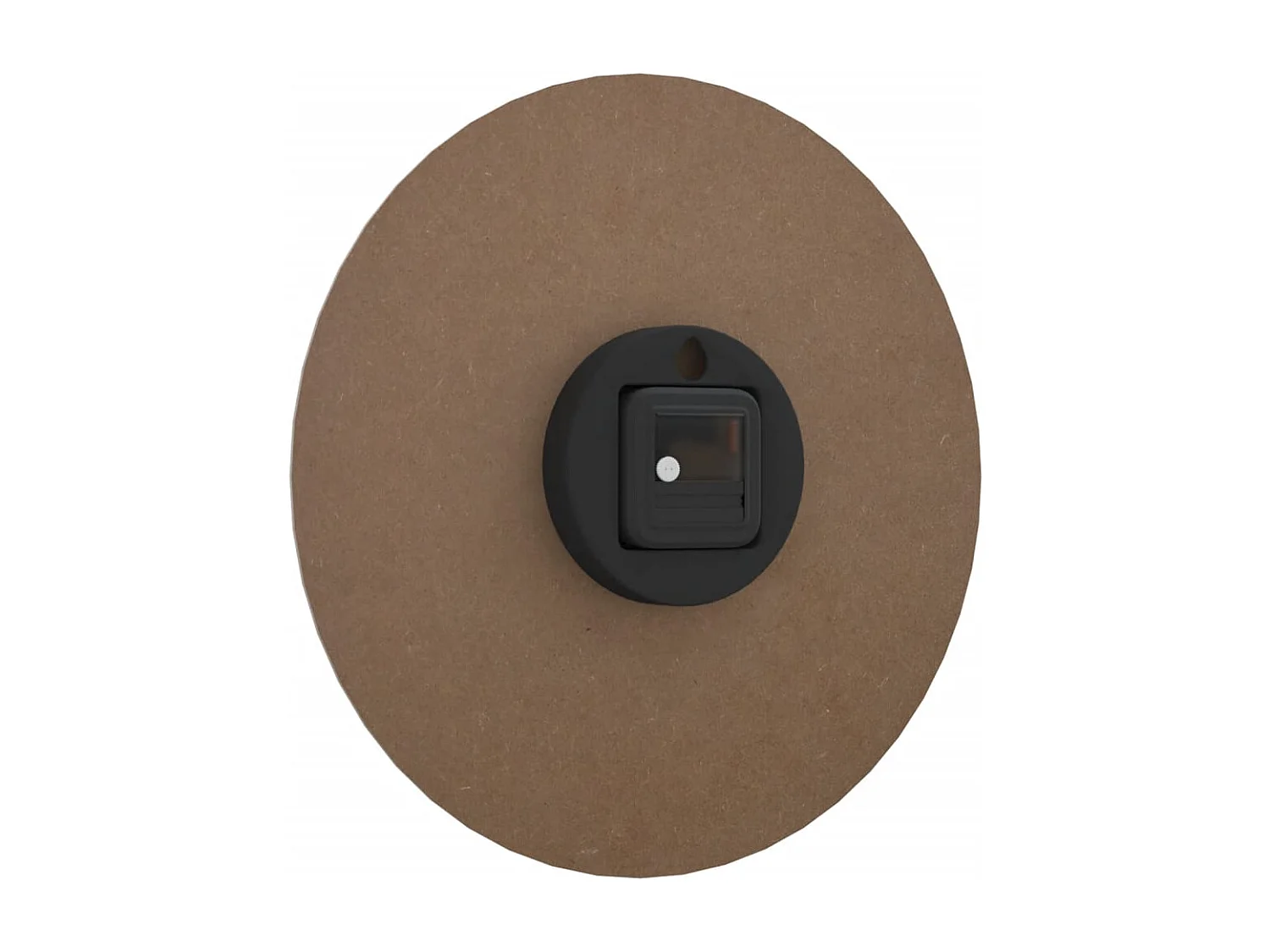 Geel-zwarte wandklok Ø30 cm bewerkt hout