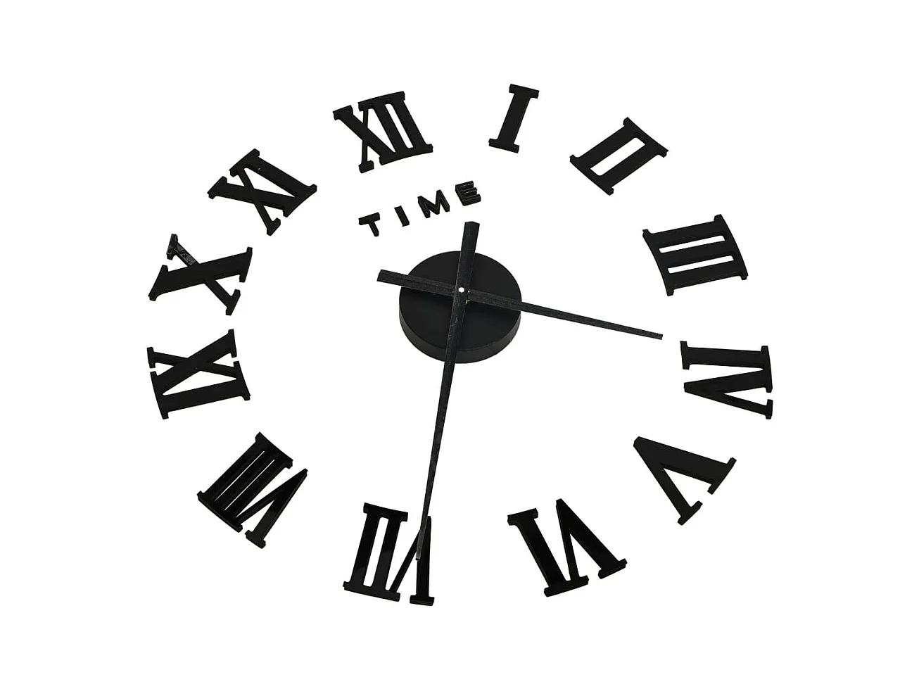 Orologio da parete 3D Design moderno Nero 100 cm XXL