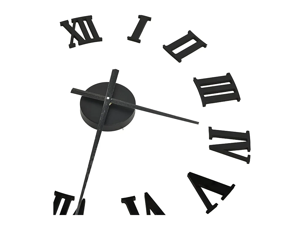 Orologio da parete 3D Design moderno Nero 100 cm XXL