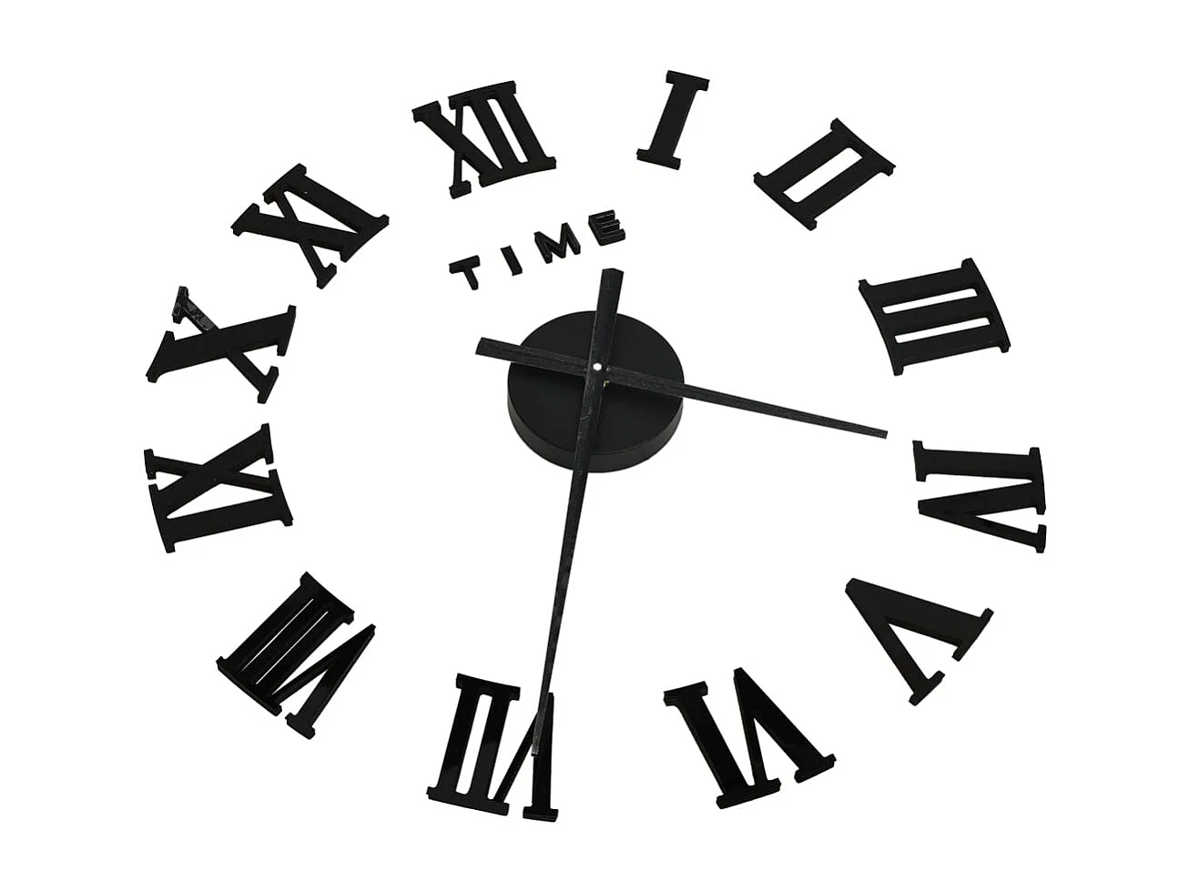 Reloj de pared 3D Diseño moderno Negro 100 cm XXL