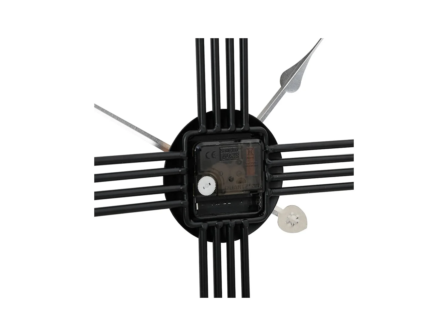 Zwarte wandklok Ø60 cm ijzer