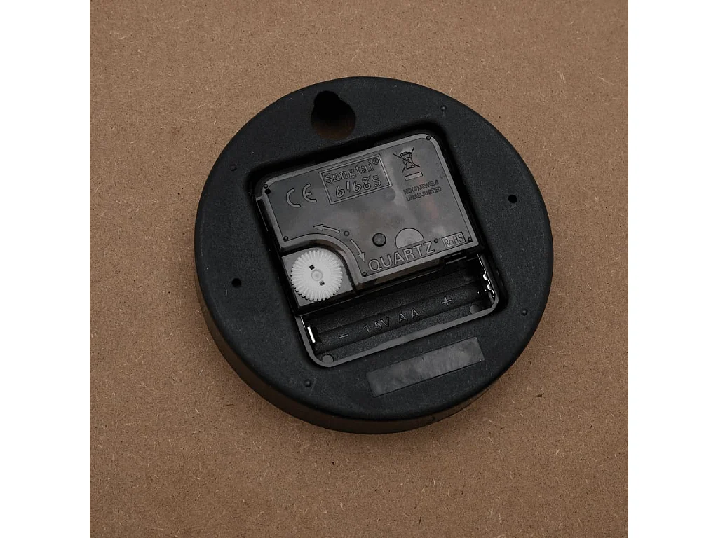 Reloj de pared amarillo y negro Ø50 cm madera de ingeniería