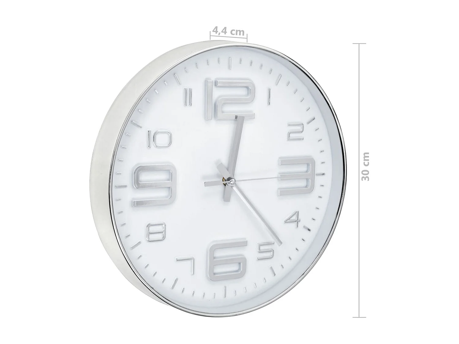 Horloge murale 30 cm Argenté