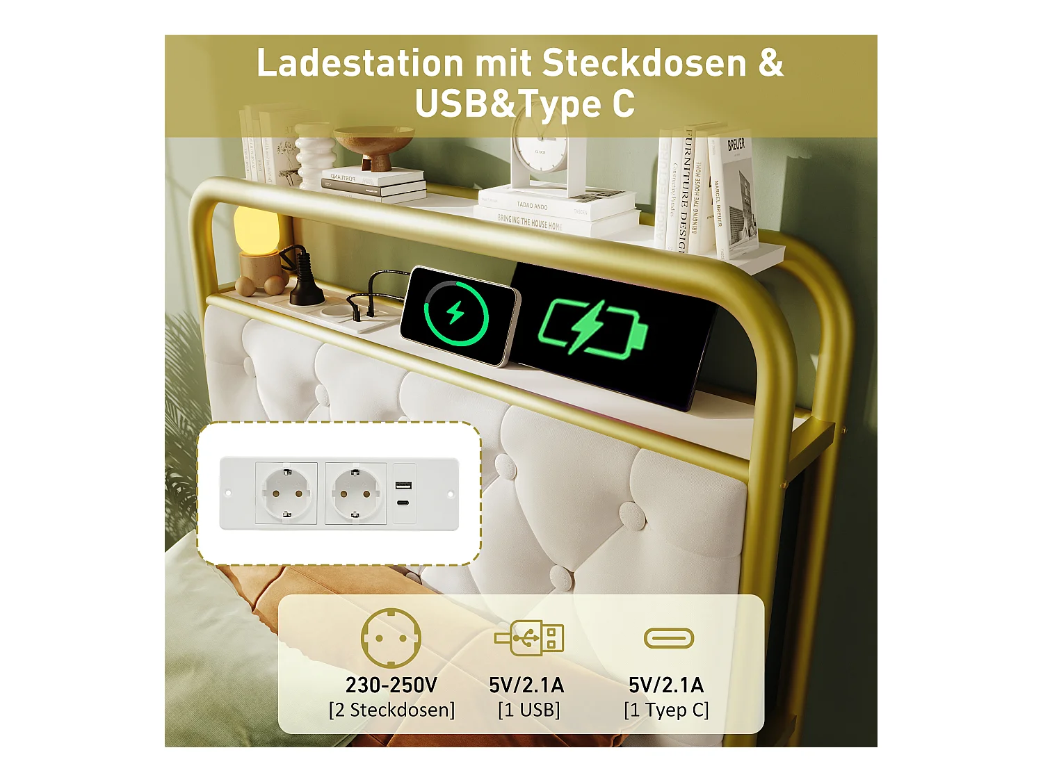 Eenpersoonsbed met USB Type-C oplaadfunctie, app-bediening, LED, metalen frame, wit fluweel met 2 lades (90x200 cm)