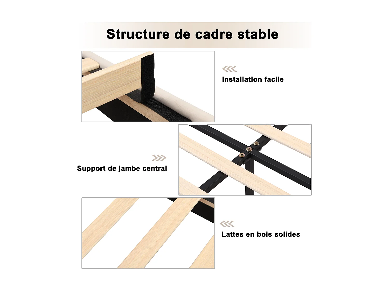 Cama de terciopelo 140x190 cm, cama doble con cabecero ajustable, patas de hierro dorado, somier de láminas de madera, color beige