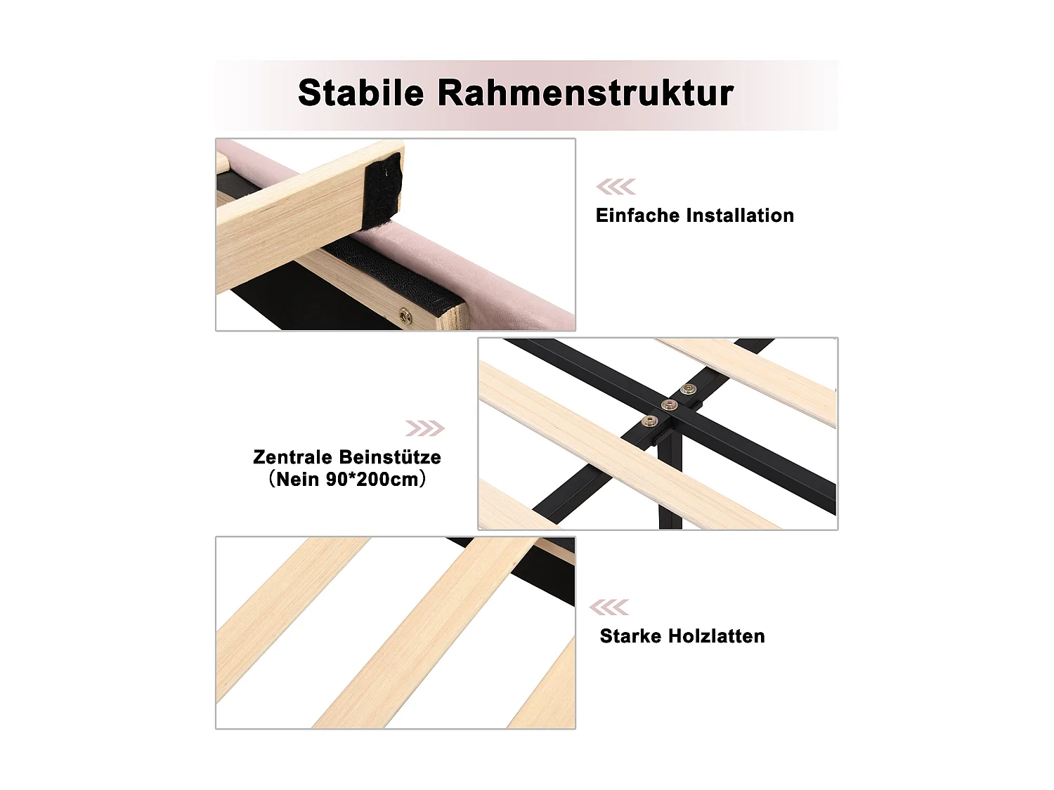 Fluwelen bed, 90x200 cm, schelpdesign met gouden ijzeren poten, verstelbaar hoofdeinde, houten lattenbodem, roze