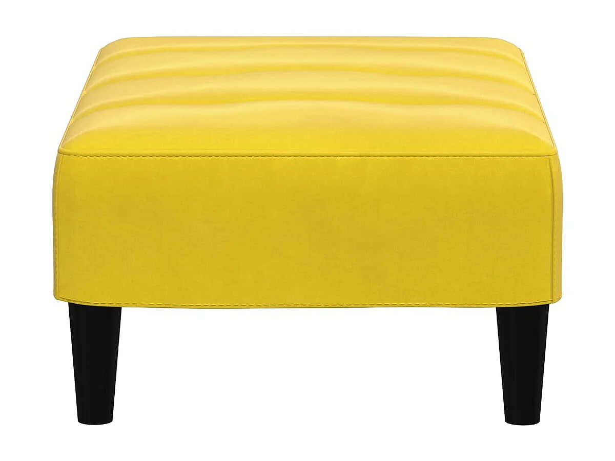 Reposapiés de terciopelo amarillo 77x55x31 cm ES887116
