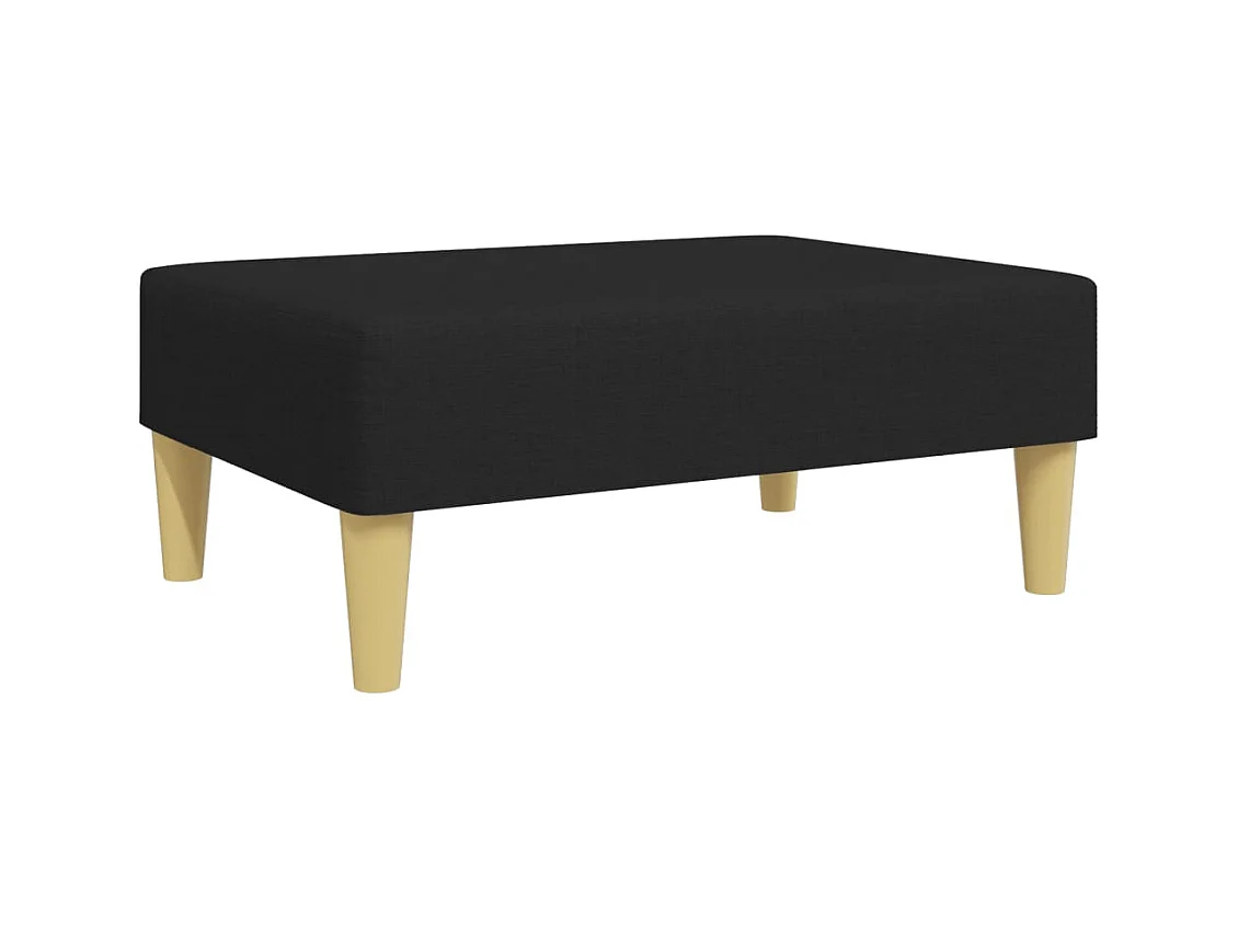 Repose-pied noir 77x55x31 cm tissu FR376942