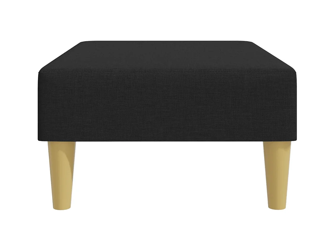 Repose-pied noir 77x55x31 cm tissu FR376942