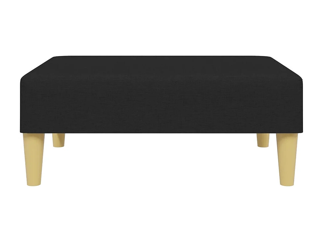 Reposapiés de tela negro 77x55x31 cm ES908192