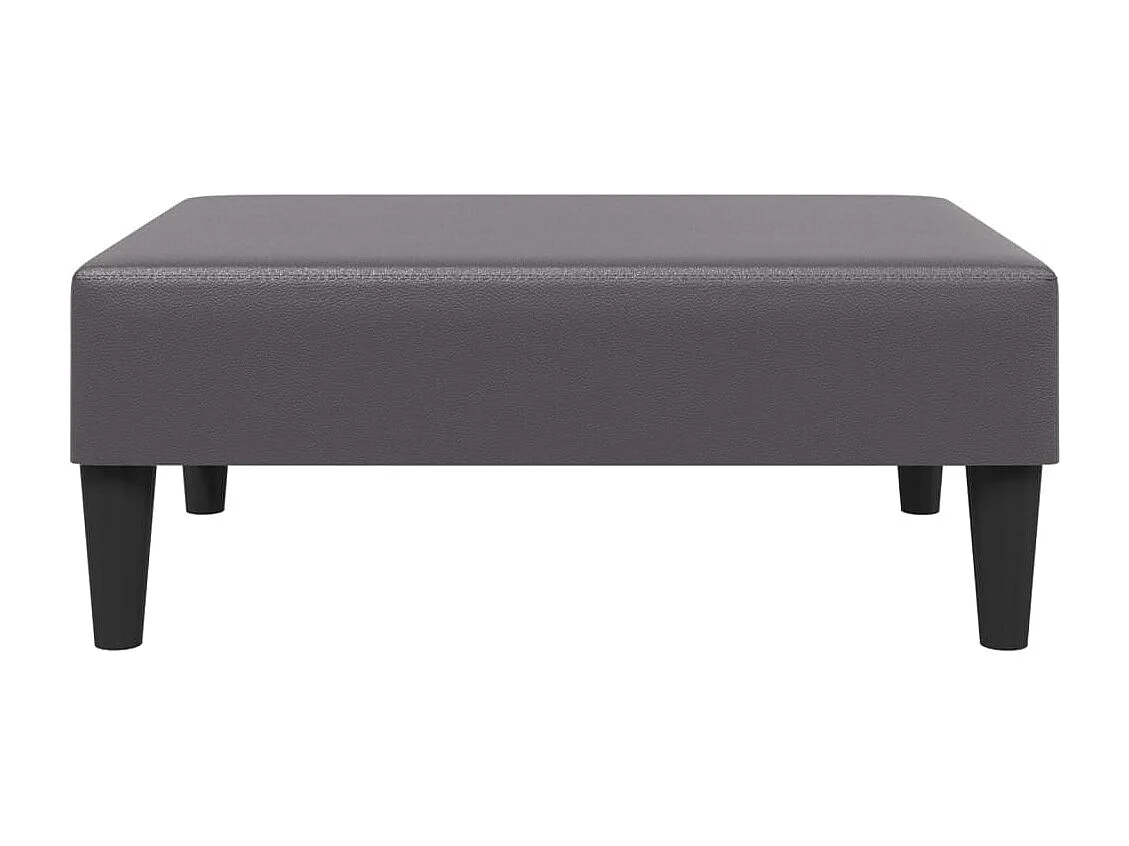 Repose-pied gris 77x55x31 cm similicuir FR130167