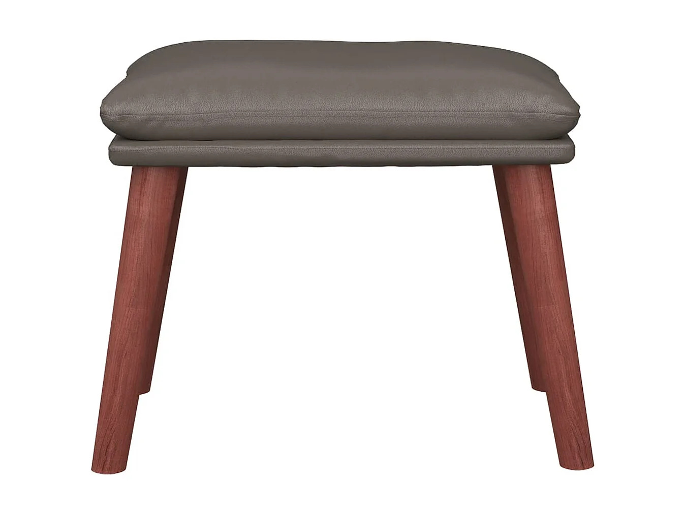 Reposapiés cuero sintético gris 45x29,5x35 cm ES999966
