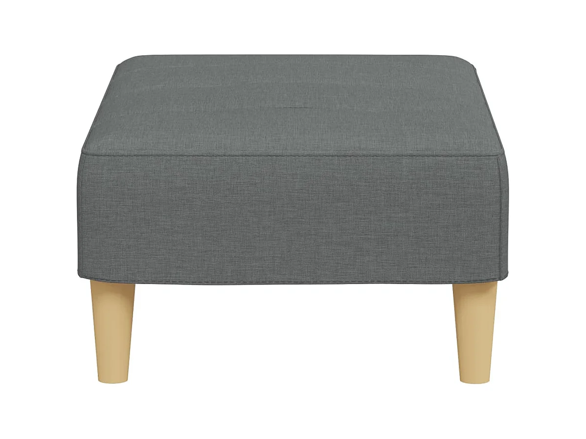 Repose-pied gris foncé 77x55x31 cm tissu FR183462