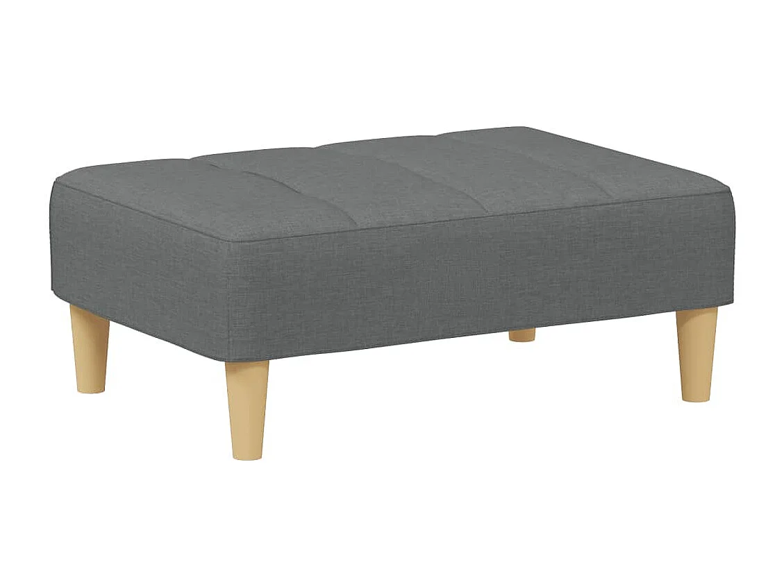 Repose-pied gris foncé 77x55x31 cm tissu FR183462