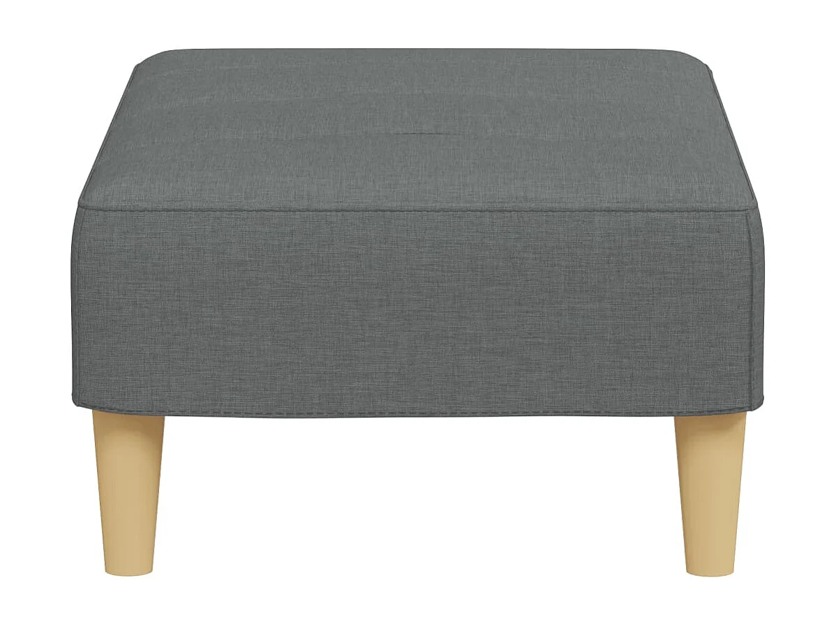 Repose-pied gris foncé 77x55x31 cm tissu FR183462