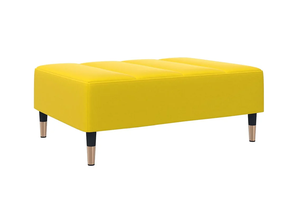 Repose-pied jaune 77x55x31 cm velours FR599373