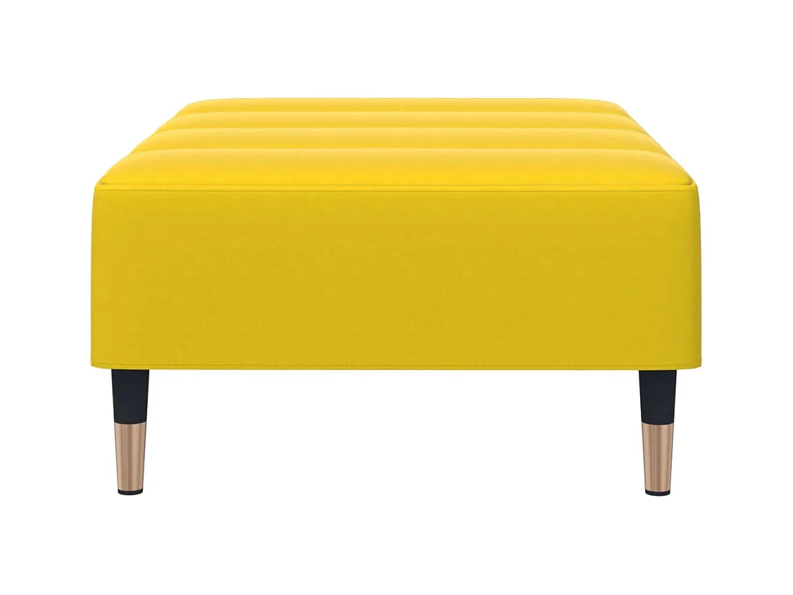 Repose-pied jaune 77x55x31 cm velours FR599373