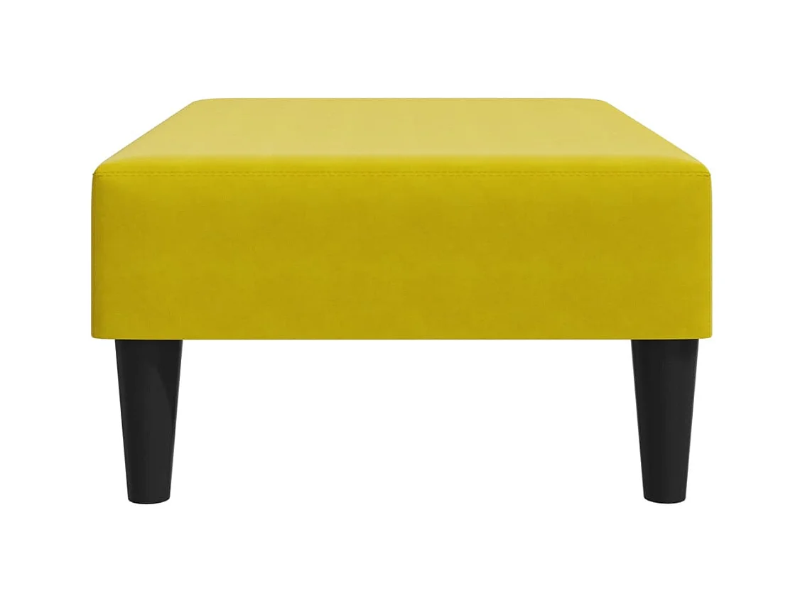 Repose-pied jaune 77x55x31 cm velours FR450842