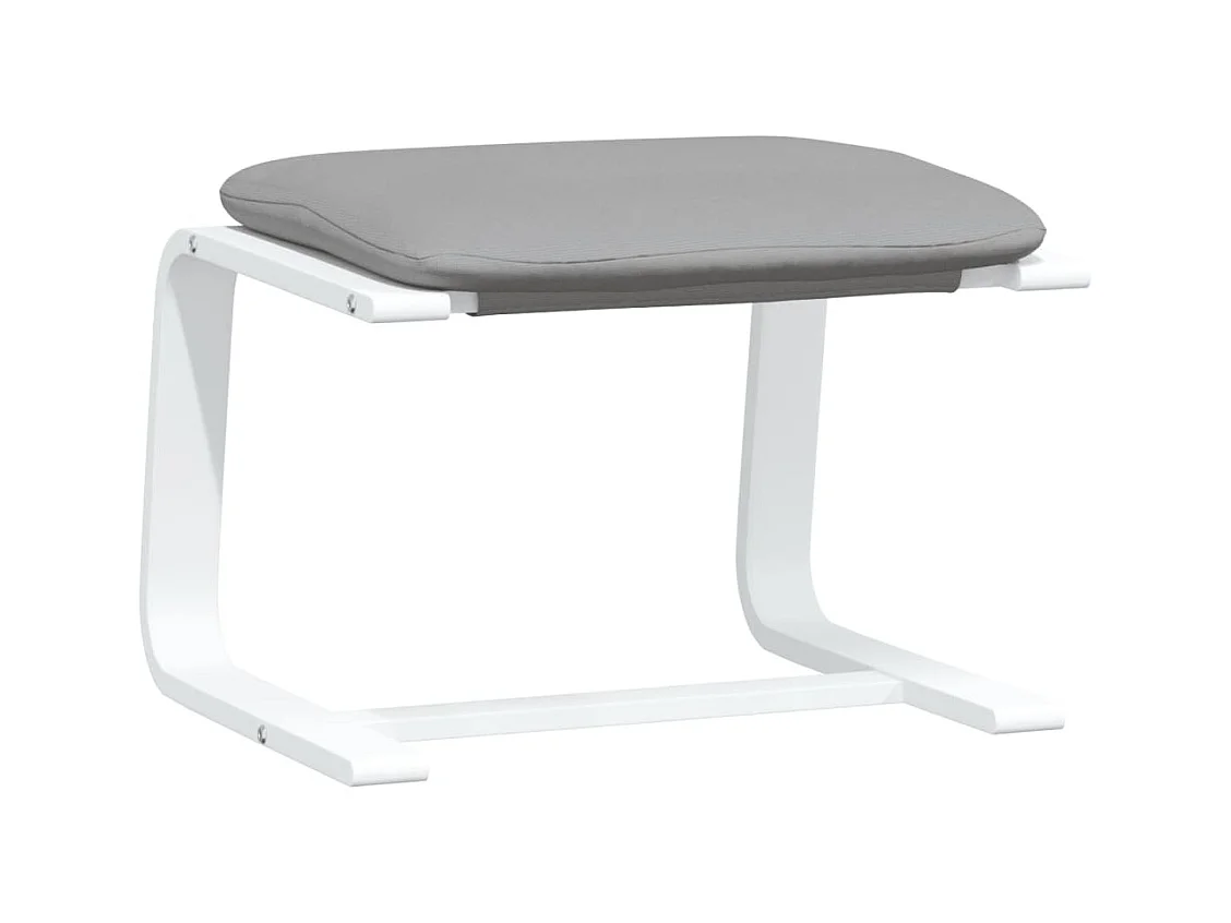 Repose-pied Gris clair 51x41x40 cm Tissu FR497909