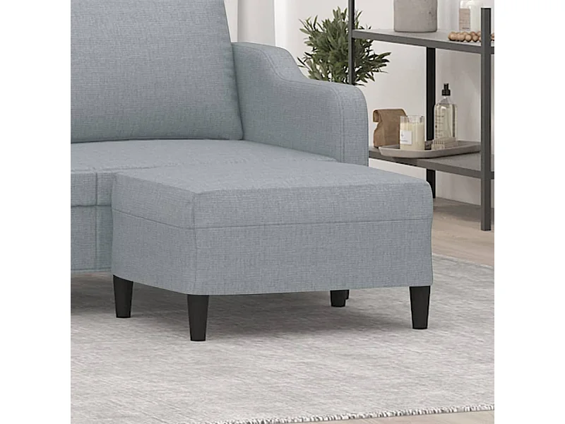 Repose-pied Gris clair 70x55x41 cm Tissu FR612976