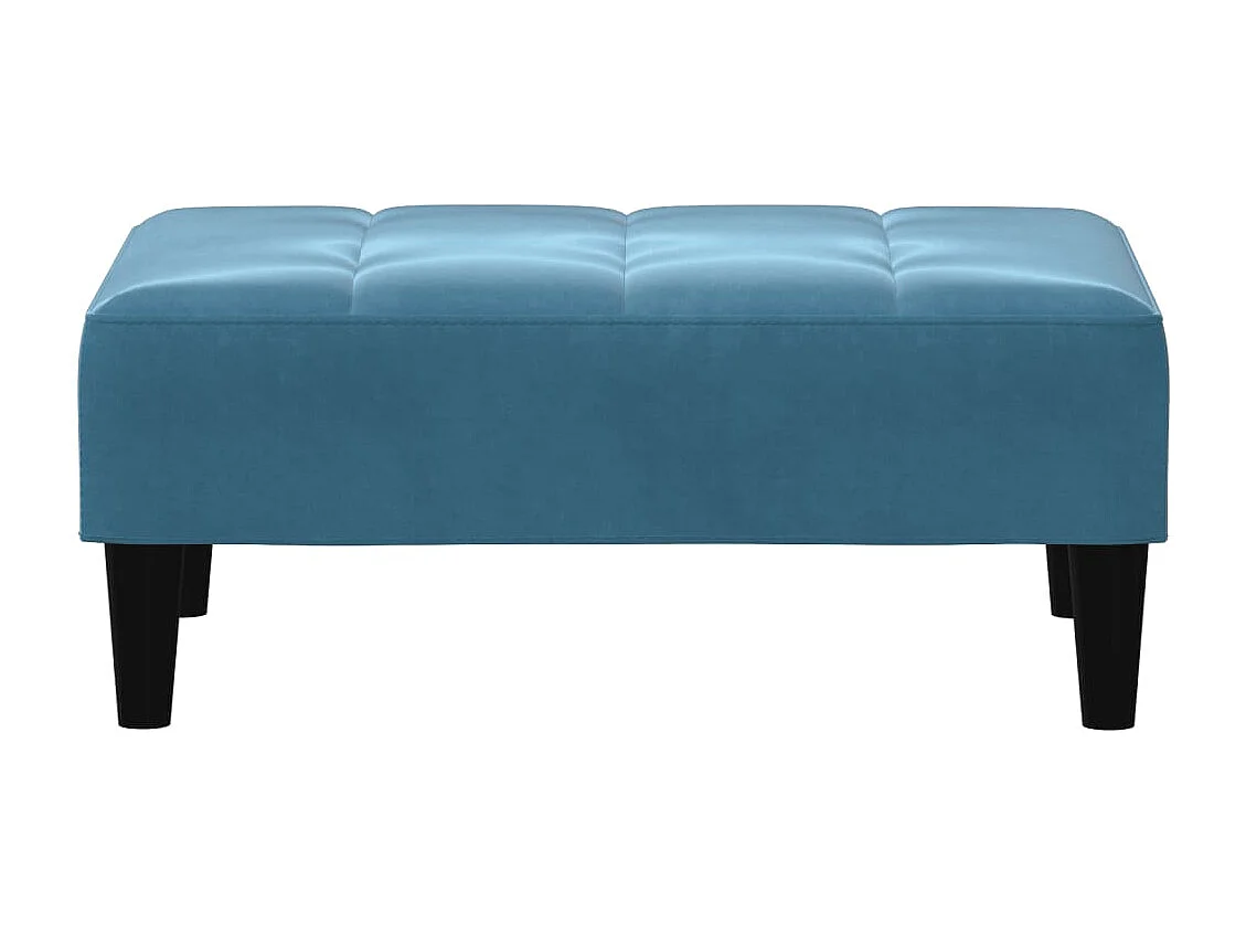 Reposapiés de terciopelo azul 77x55x31 cm ES492203