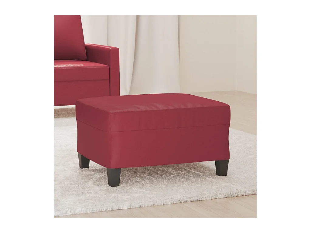 Repose-pied Rouge bordeaux 70x55x41 cm Similicuir FR549993