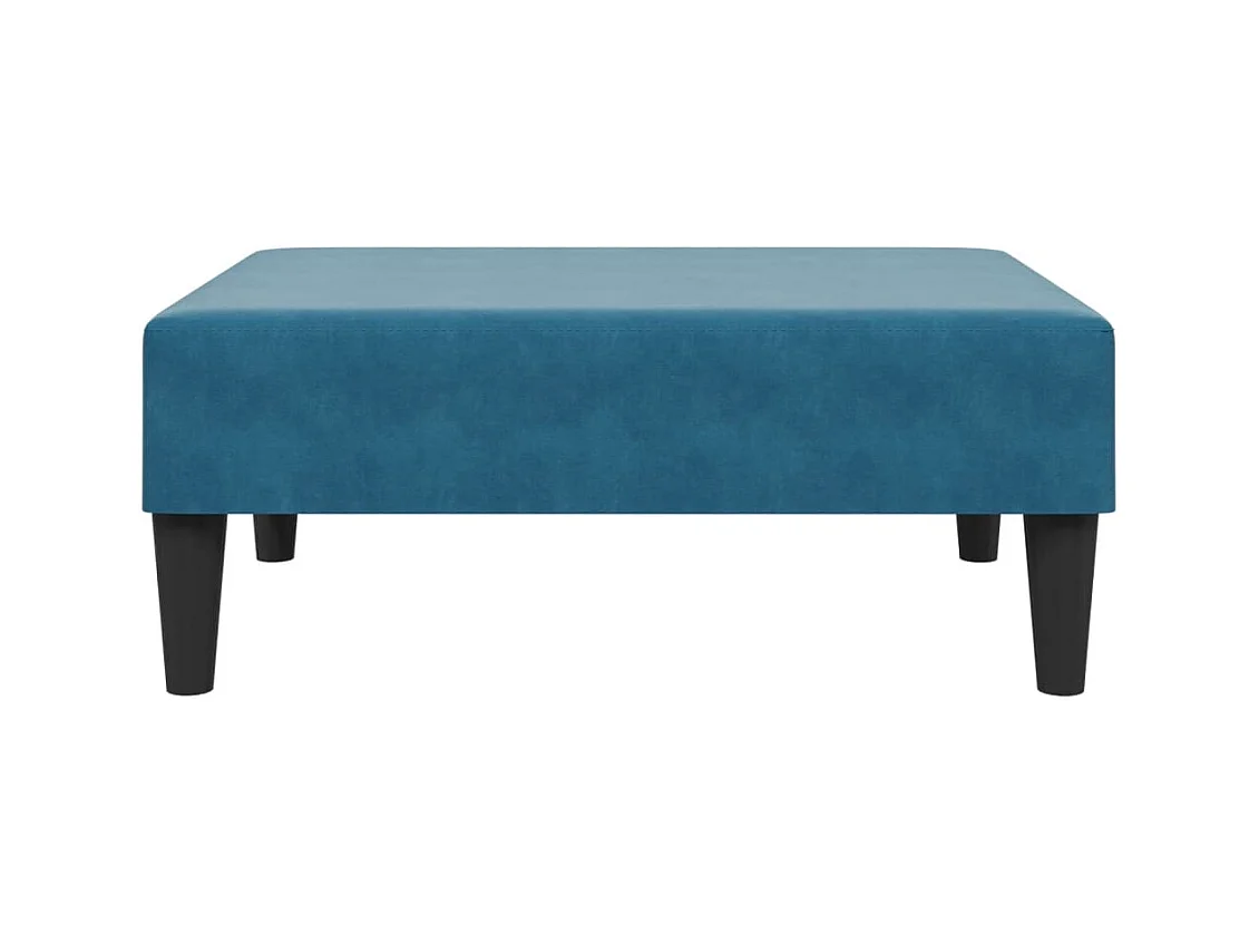 Repose-pied bleu 77x55x31 cm velours FR784468