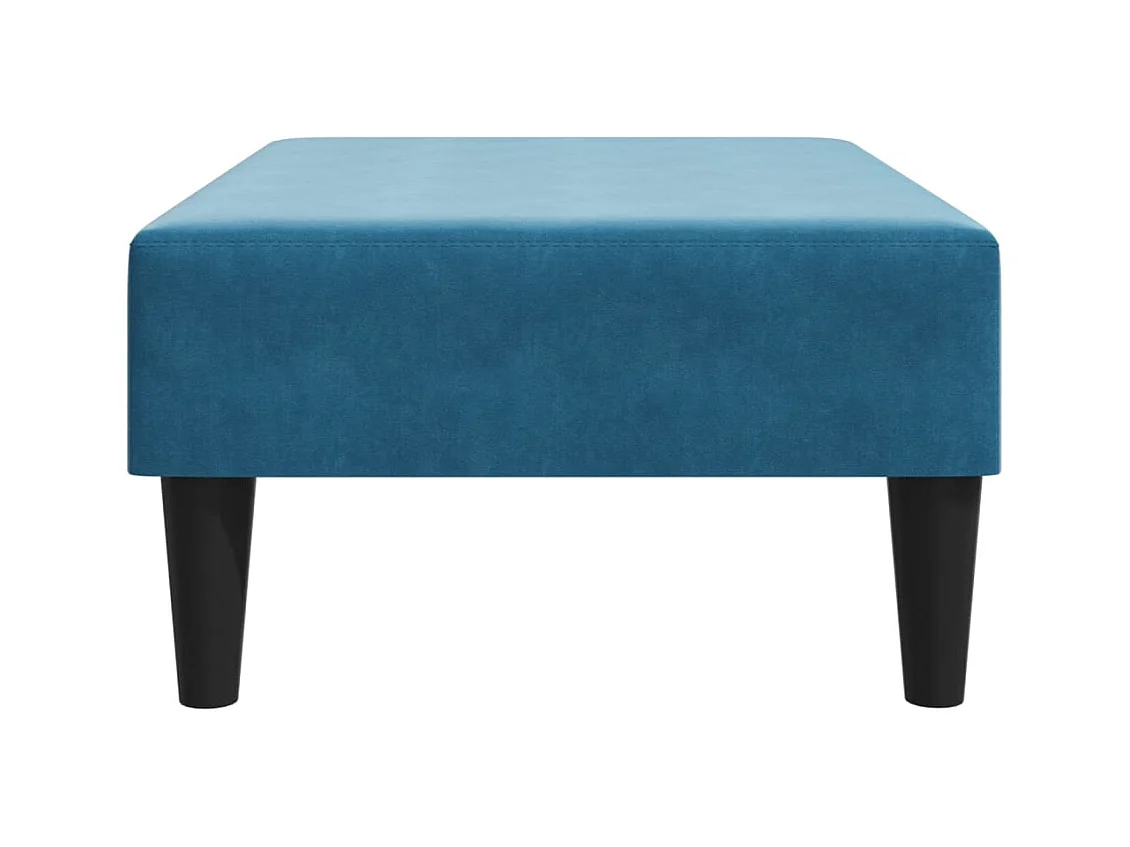 Repose-pied bleu 77x55x31 cm velours FR784468