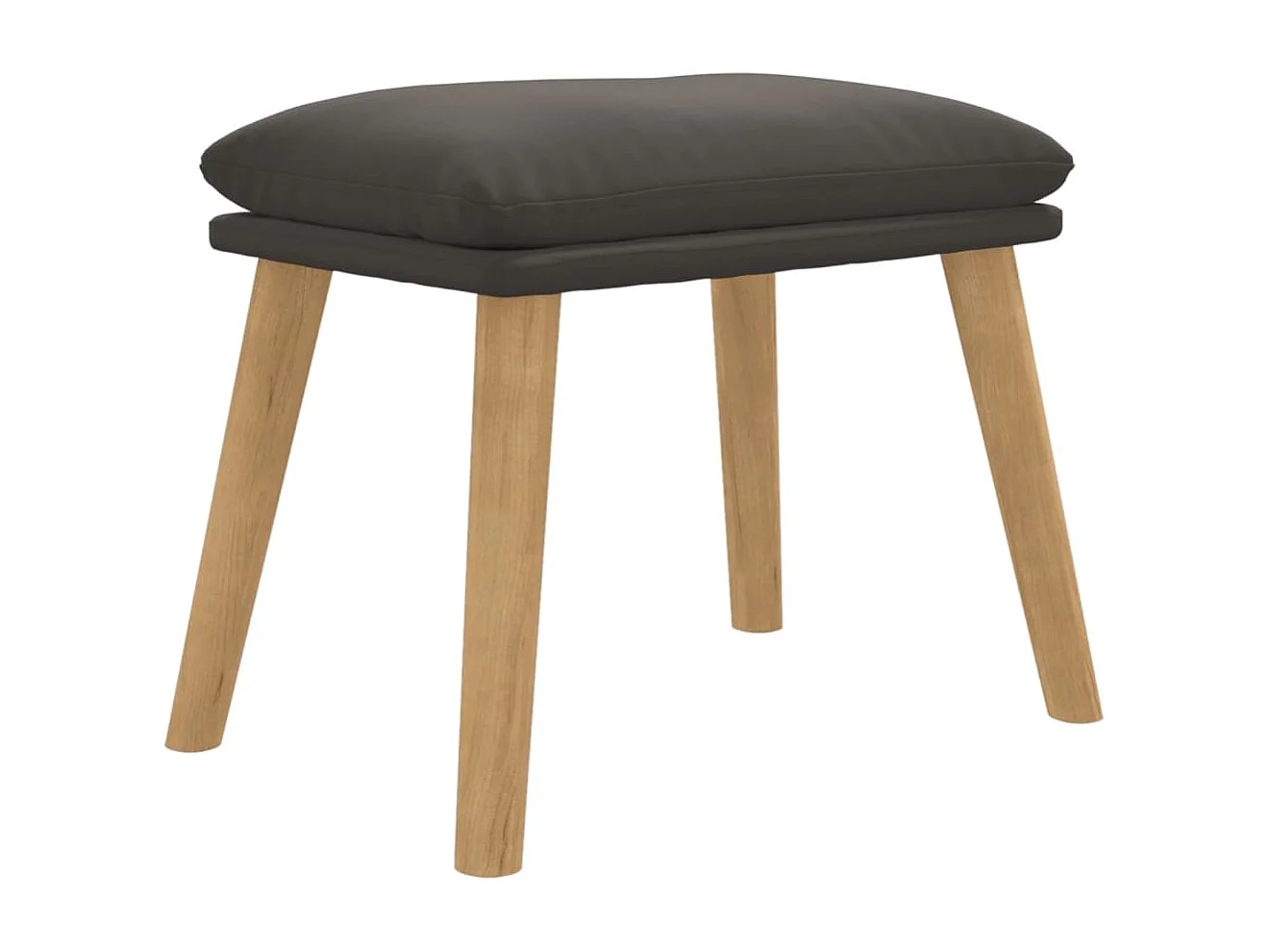 Voetenbank 45x29,5x35 cm fluweel donkergrijs BE736944