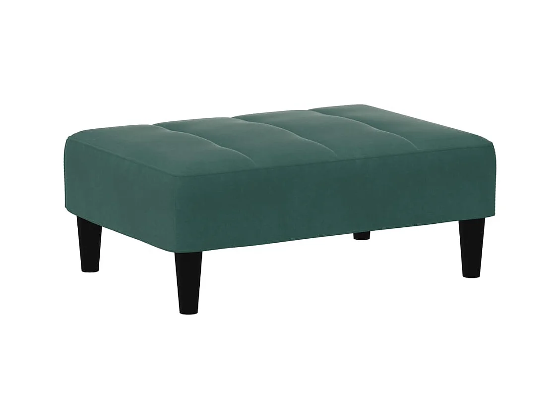 Repose-pied vert foncé 77x55x31 cm velours FR430612