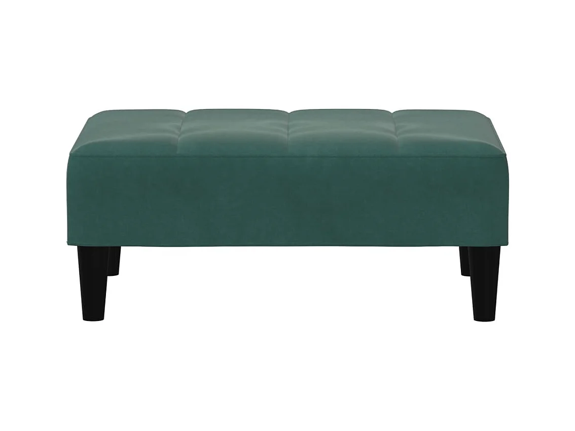 Repose-pied vert foncé 77x55x31 cm velours FR430612