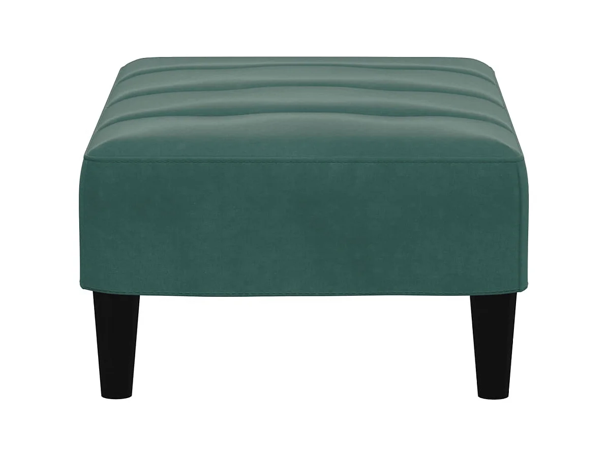 Repose-pied vert foncé 77x55x31 cm velours FR430612