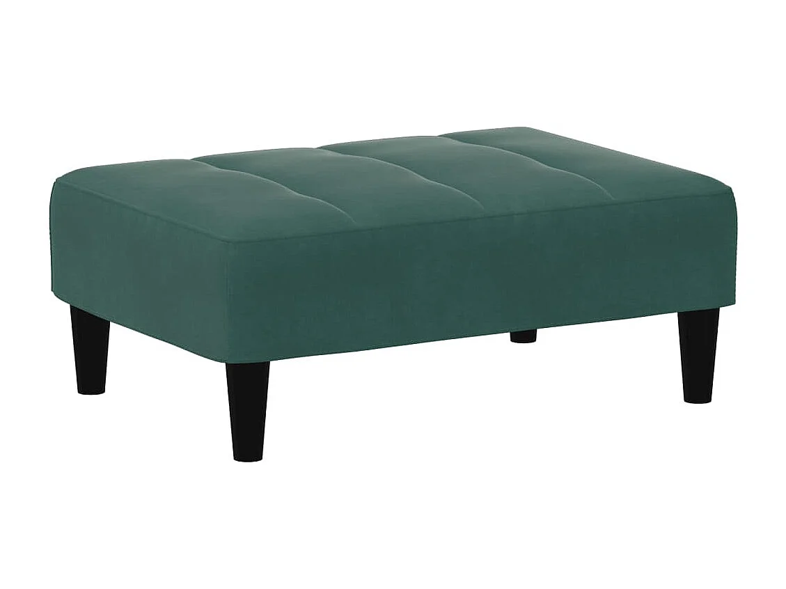 Repose-pied vert foncé 77x55x31 cm velours FR430612