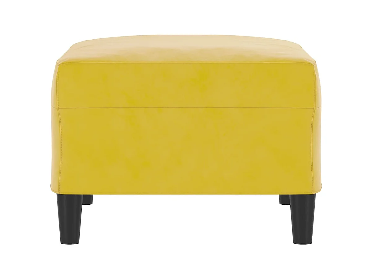 Repose-pied Jaune 70x55x41 cm Velours FR323619