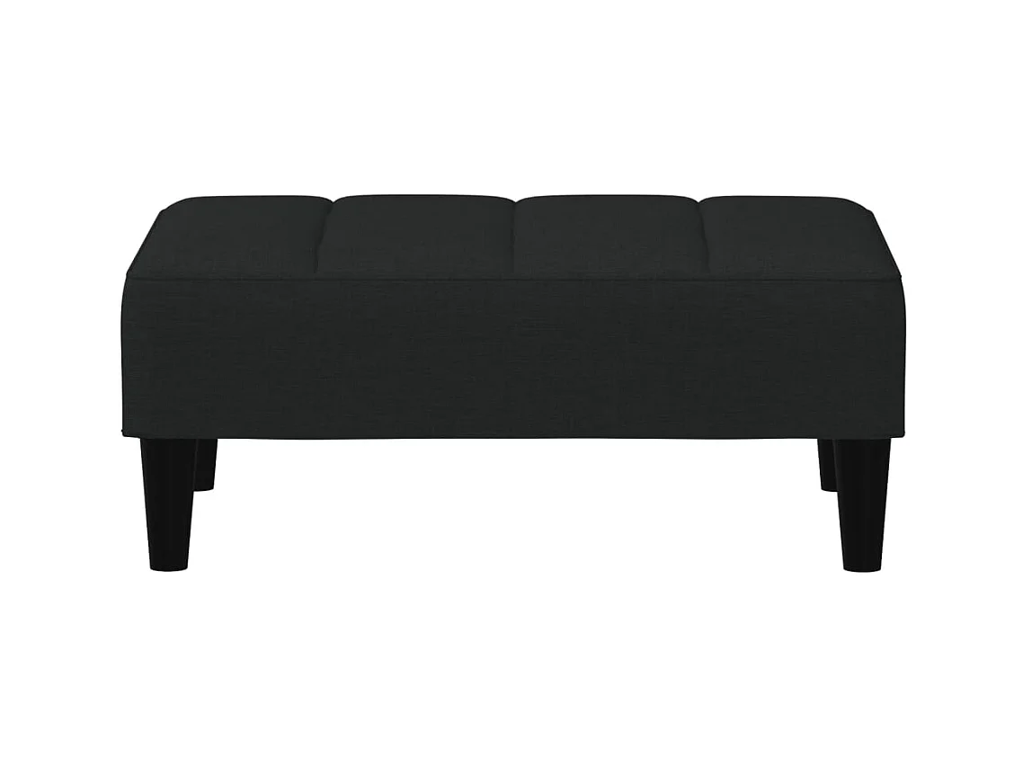 Repose-pied noir 77x55x31 cm velours FR823867