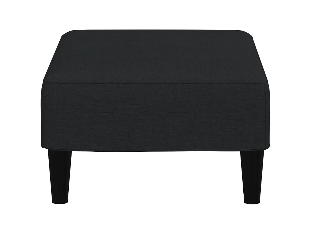 Repose-pied noir 77x55x31 cm velours FR823867