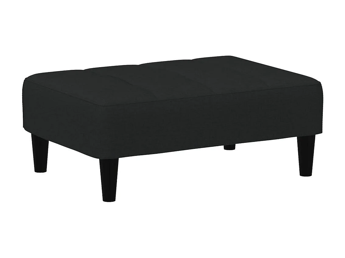 Repose-pied noir 77x55x31 cm velours FR823867