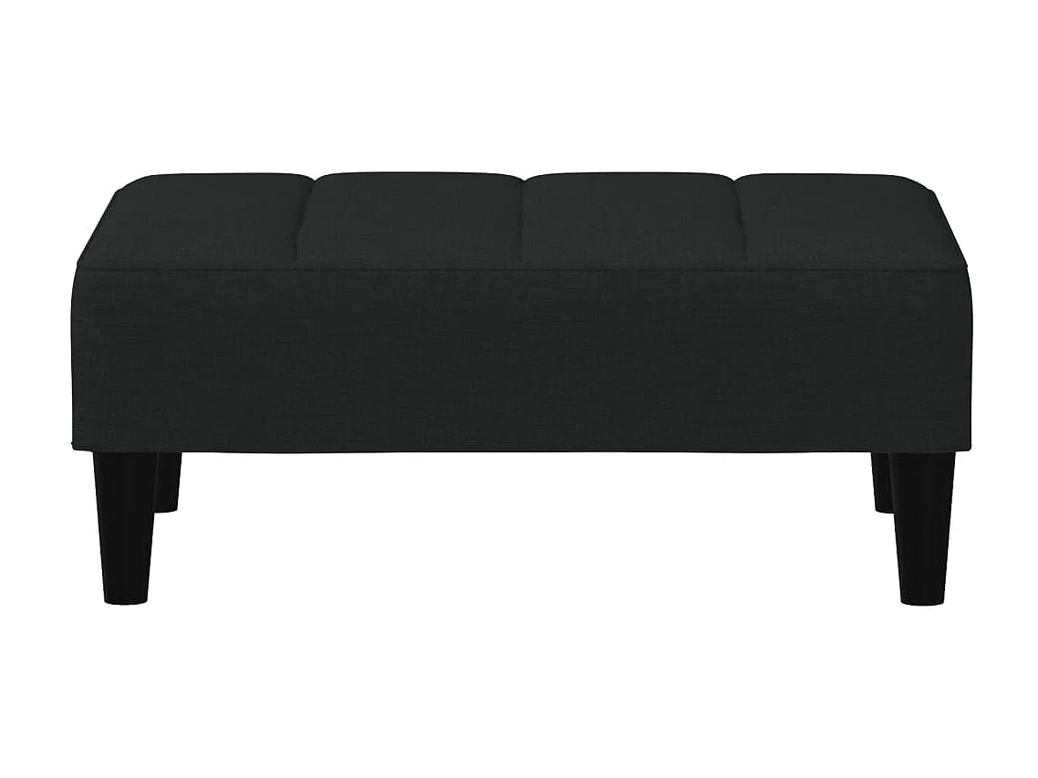 Repose-pied noir 77x55x31 cm velours FR823867