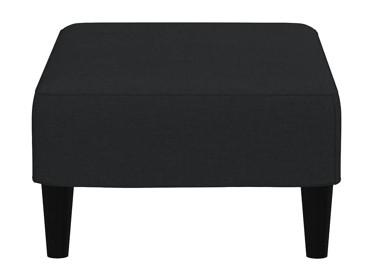Repose-pied noir 77x55x31 cm velours FR823867