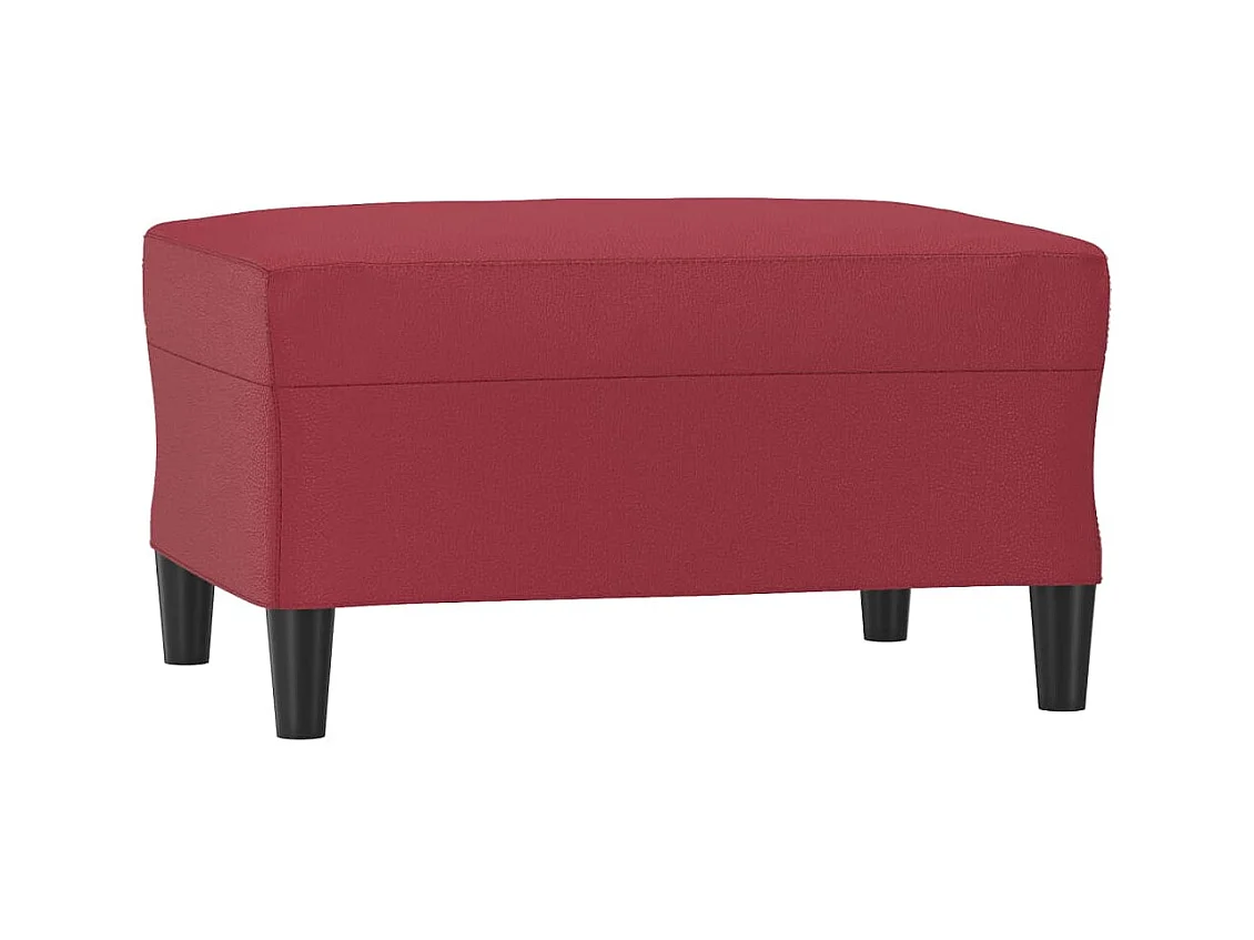 Repose-pied Rouge bordeaux 70x55x41 cm Similicuir FR776032
