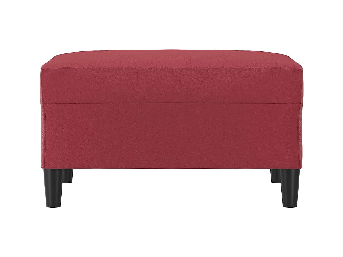 Repose-pied Rouge bordeaux 70x55x41 cm Similicuir FR776032