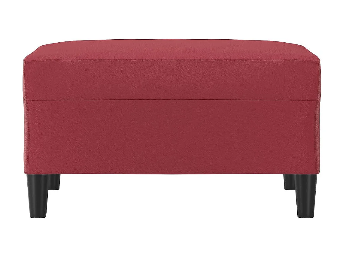 Repose-pied Rouge bordeaux 70x55x41 cm Similicuir FR776032