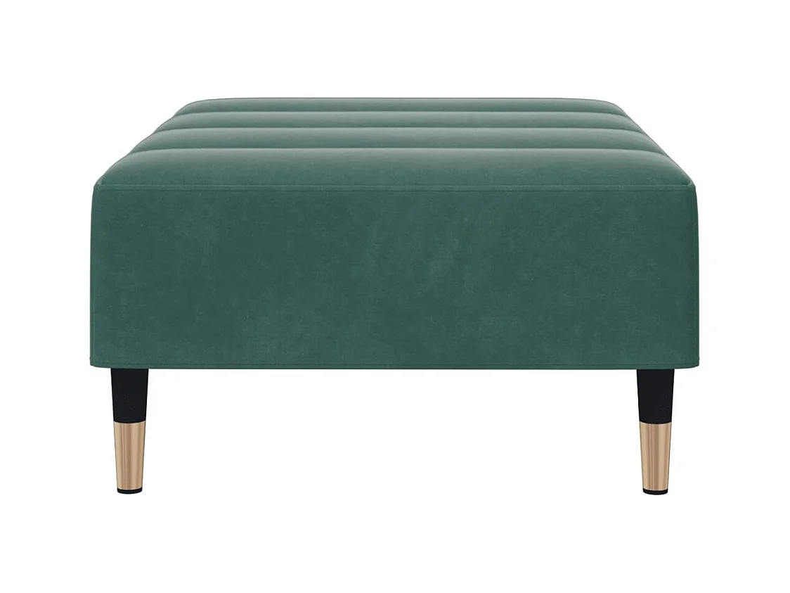 Repose-pied vert foncé 77x55x31 cm velours FR636356
